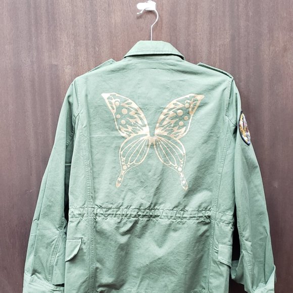 ZADIG & VOLTAIRE NWT100% COTTON GREEN KAYAK JACKETSIZE EU36=US 6